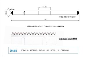 包装机齿形刀片CBN修磨实例