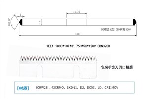 包裝機齒形刀片CBN修磨實例